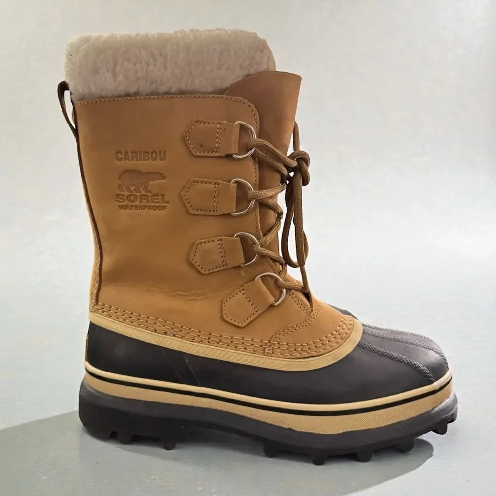 Sorel Caribou WP Waterproof  Boots Black and Tan